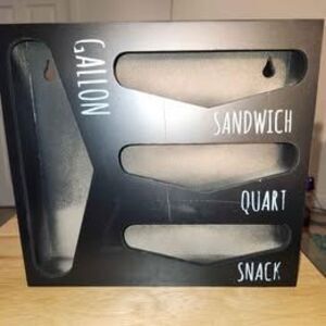 Bamboo Ziploc Storage Bag Organizer Black with Flawed